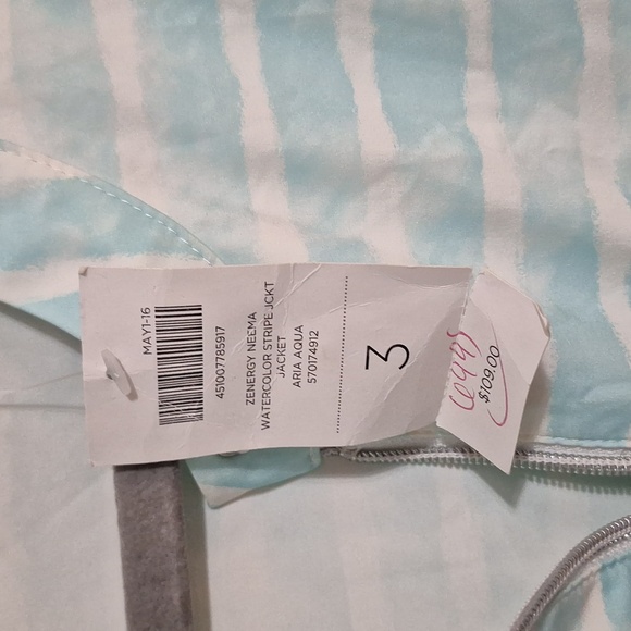 ZENERGY by CHICO'S Watercolor Stripe Jacket 3 16 XL - Picture 2 of 4